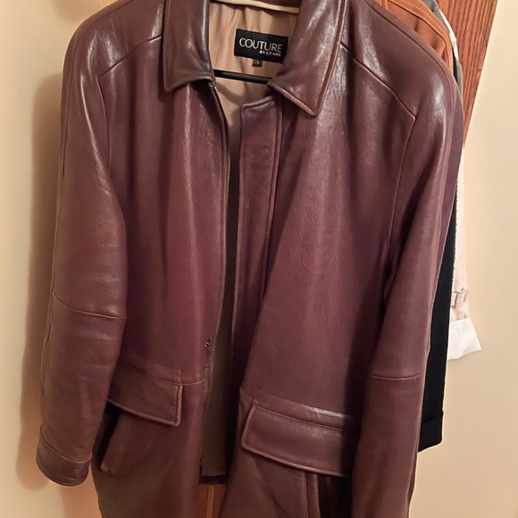 Men’s smooth leather coat - Picture 1 of 3